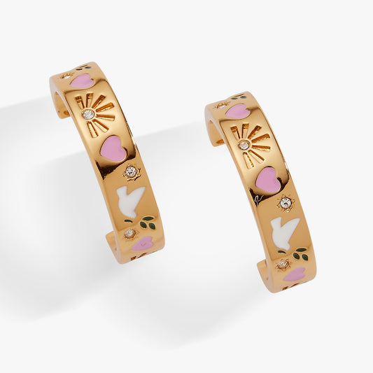 'Pray, Wait and Trust' Hoop Earrings ALEX AND ANI