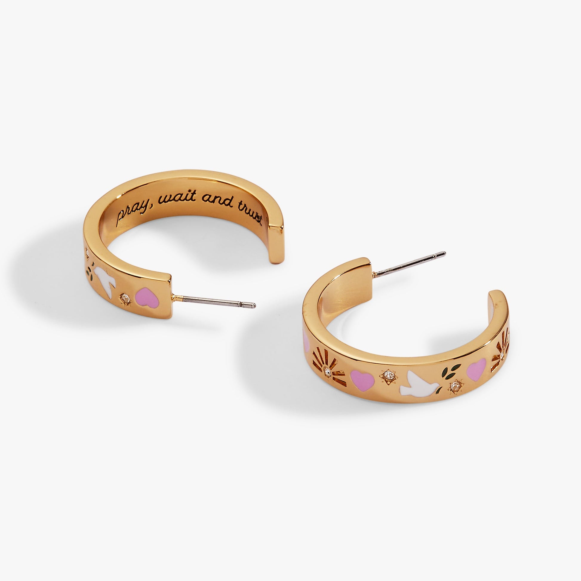 'Pray, Wait and Trust' Hoop Earrings ALEX AND ANI