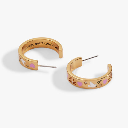 'Pray, Wait and Trust' Hoop Earrings ALEX AND ANI