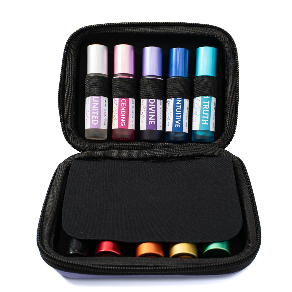 Chakra Balancing Elixirs - Essential Oils - 10 Roller Bottles Set Divine Light Codes