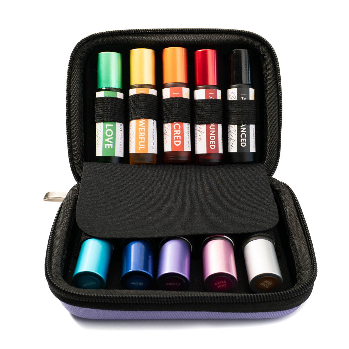 Chakra Balancing Elixirs - Essential Oils - 7 Roller Bottles Set Divine Light Codes