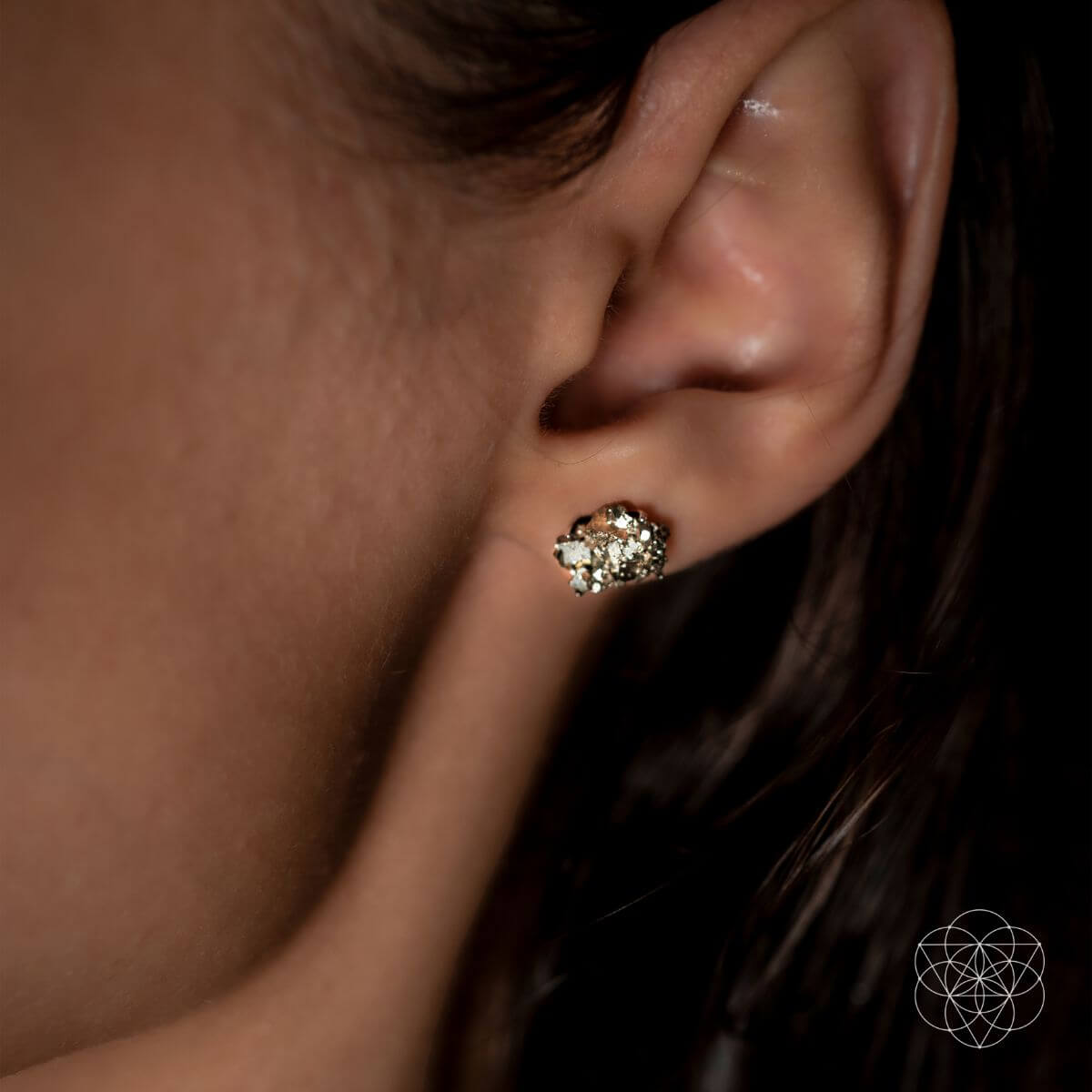 Pyrite Earrings of Wealth Conscious Items