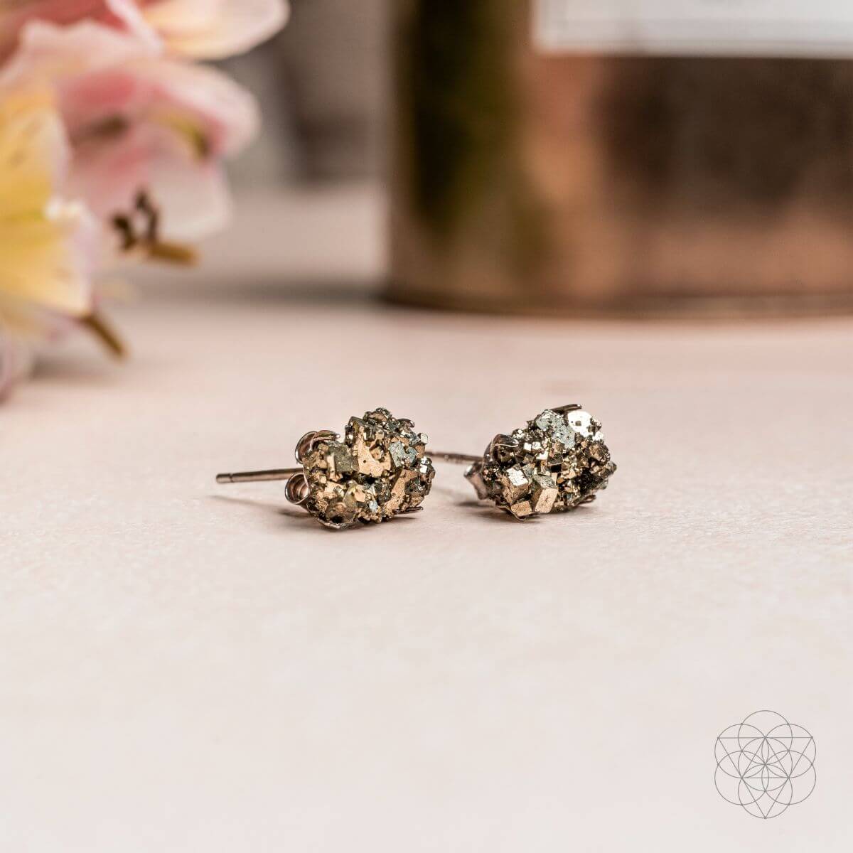 Pyrite Earrings of Wealth Conscious Items