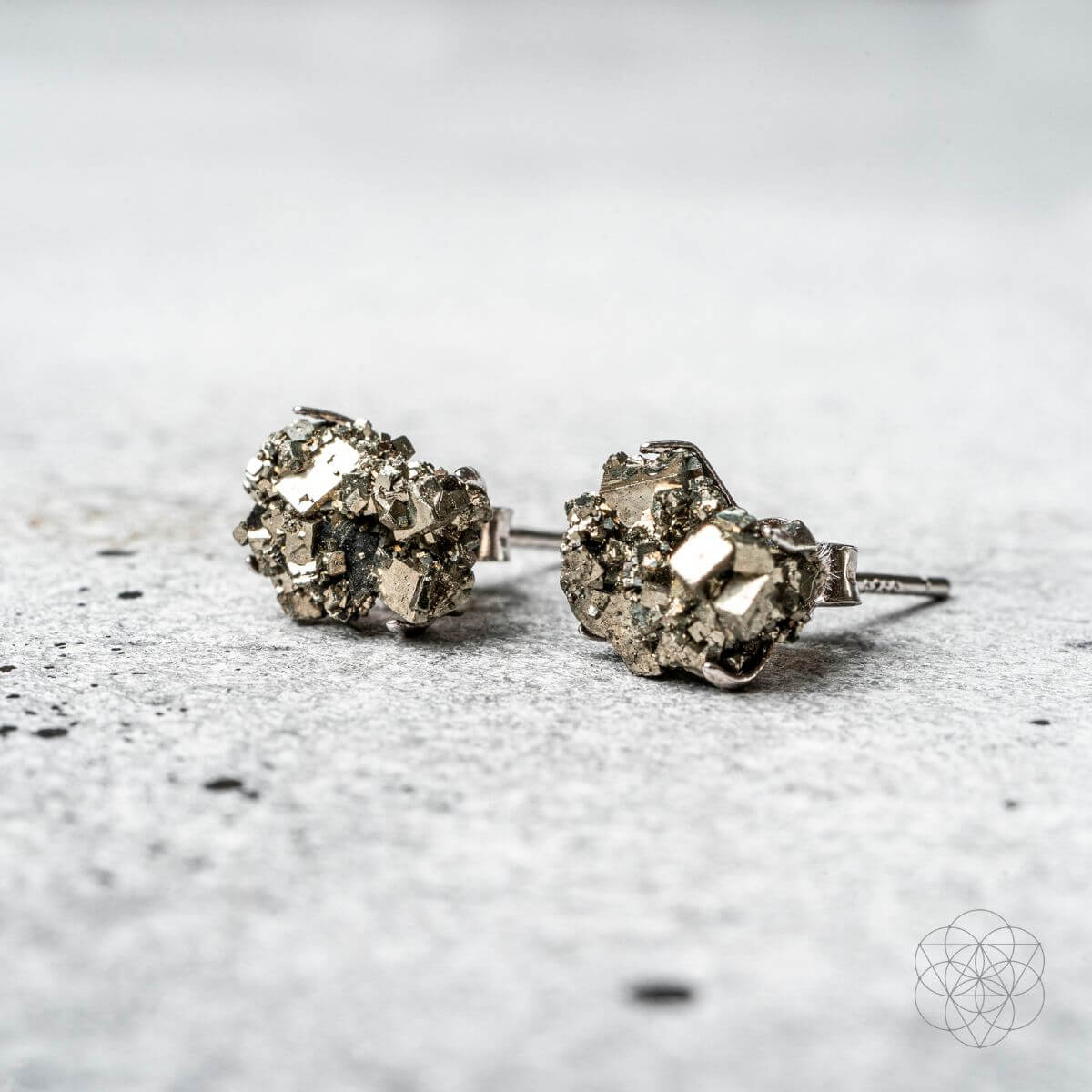 Pyrite Earrings of Wealth Conscious Items