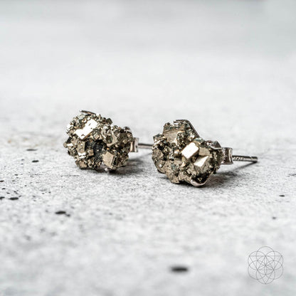 Pyrite Earrings of Wealth Conscious Items