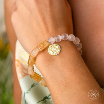 Quartet of Luck - Citrine & Selenite Bracelet of Serendipity Conscious Items