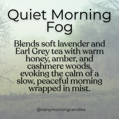 Quiet Morning Fog | Honey Lavender Tea | Wax Melts Rainy Morning Candles