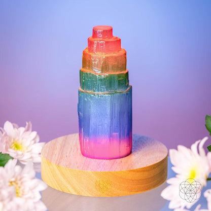Rainbow’s Blessing - Selenite Tower of Peace & Protection Conscious Items