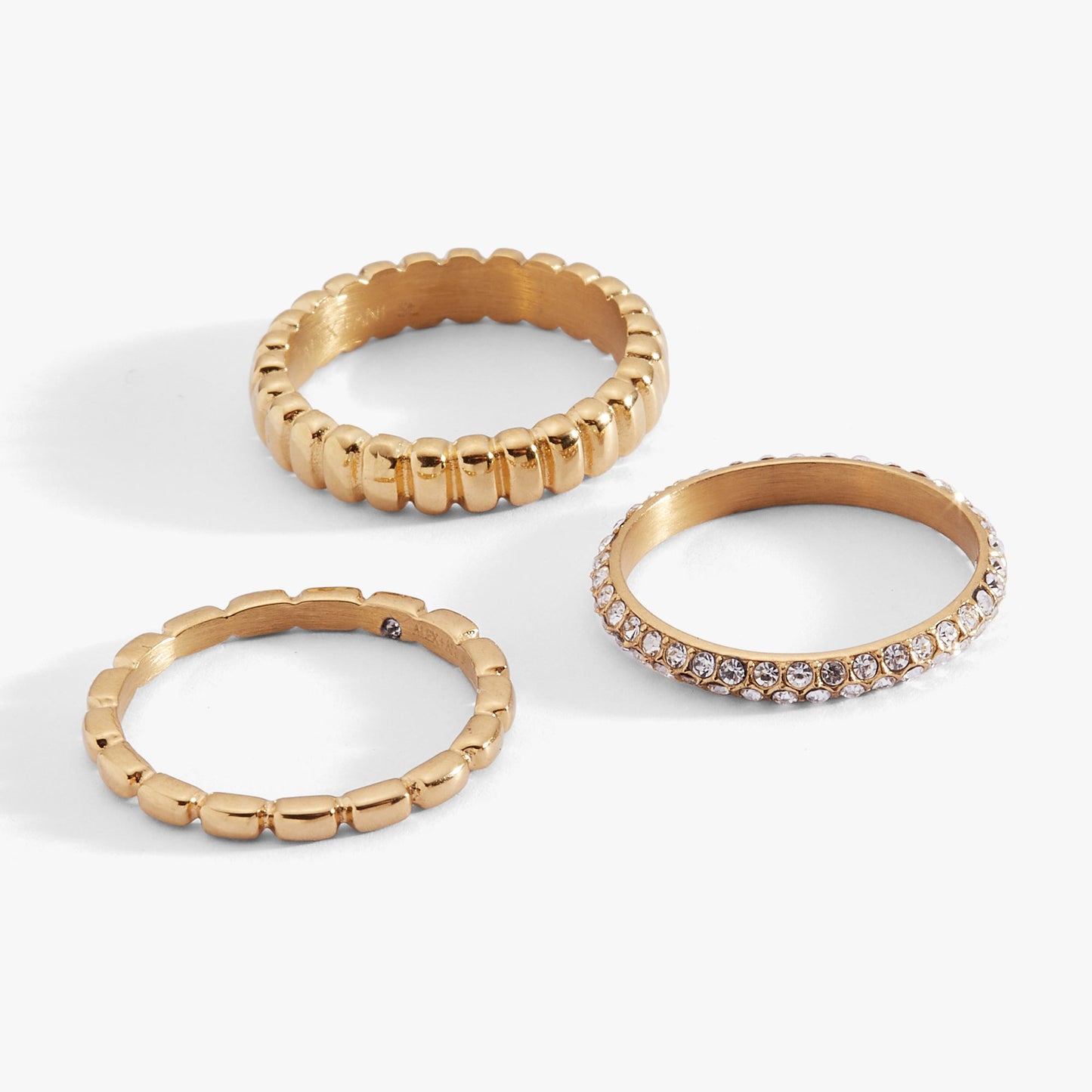 Ribbed Stacking Ring Set of 3 ALEX AND ANI