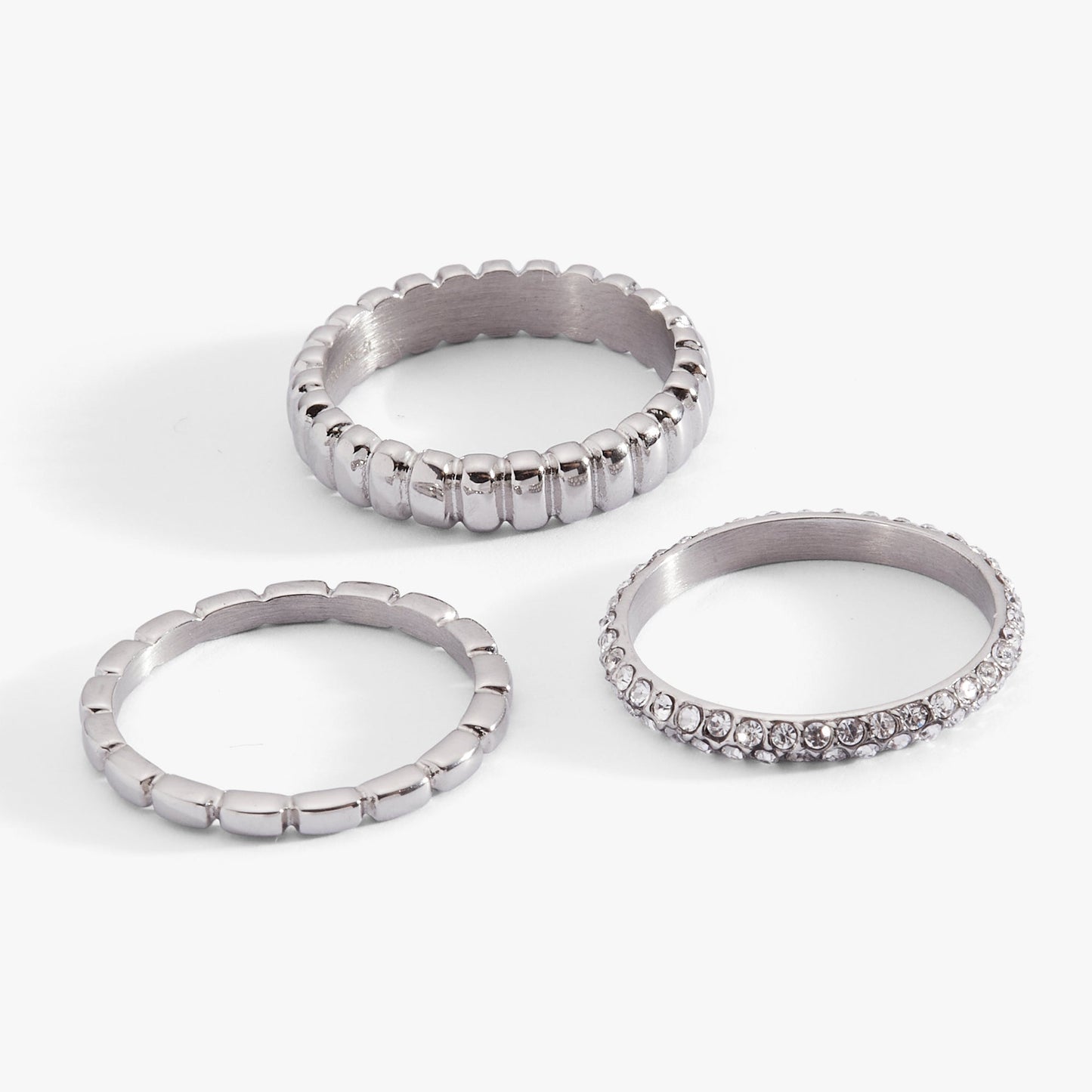 Ribbed Stacking Ring Set of 3 ALEX AND ANI