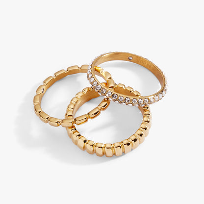 Ribbed Stacking Ring Set of 3 ALEX AND ANI