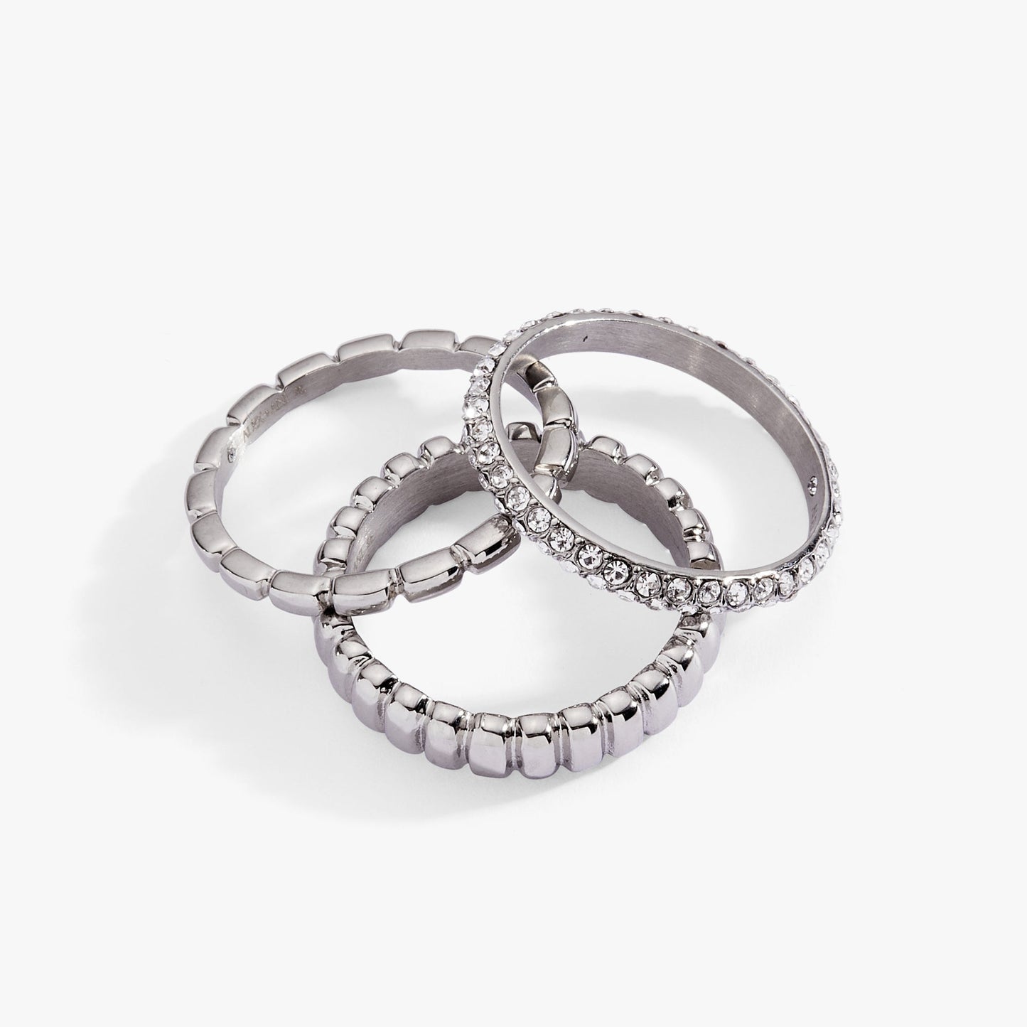Ribbed Stacking Ring Set of 3 ALEX AND ANI