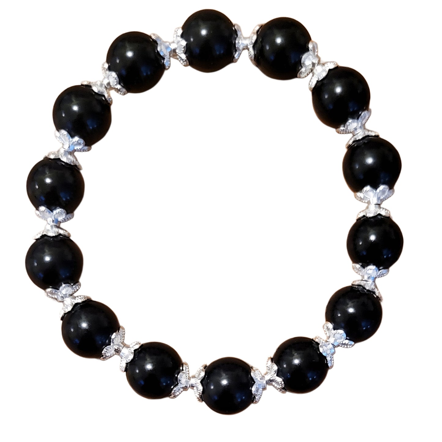 Bodhi Bracelet- Black w/ Silver Caps My DIY Crafts