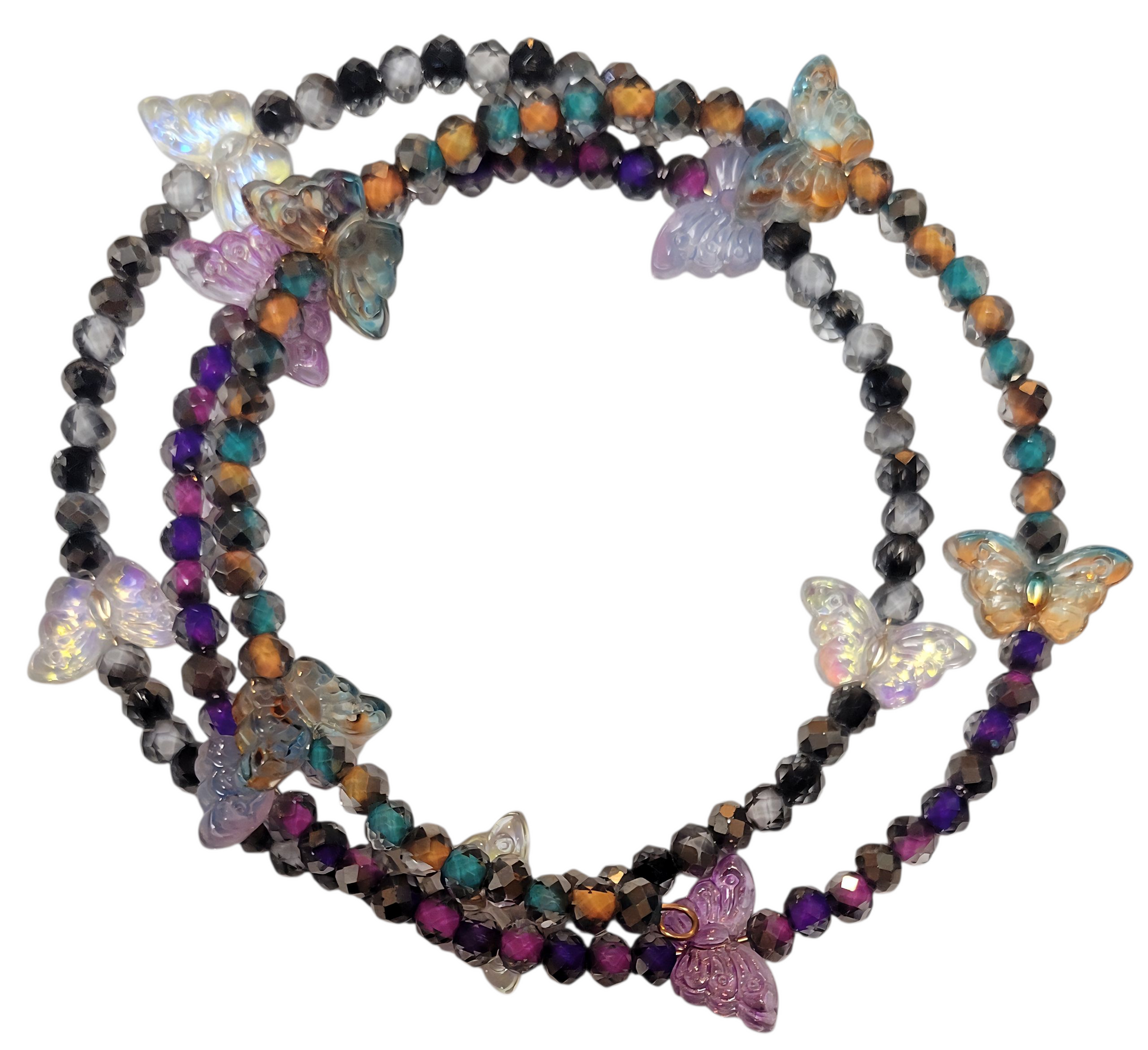 Glass Bead Bracelet- Wrap-Around butterfly My DIY Crafts