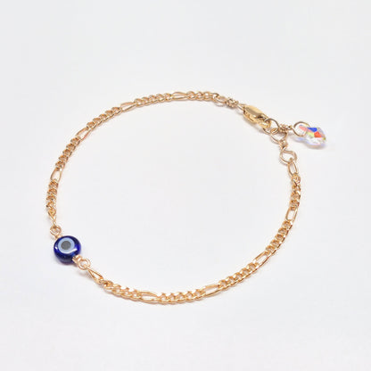 Evil Eye Bracelet w Swarovski Clasp