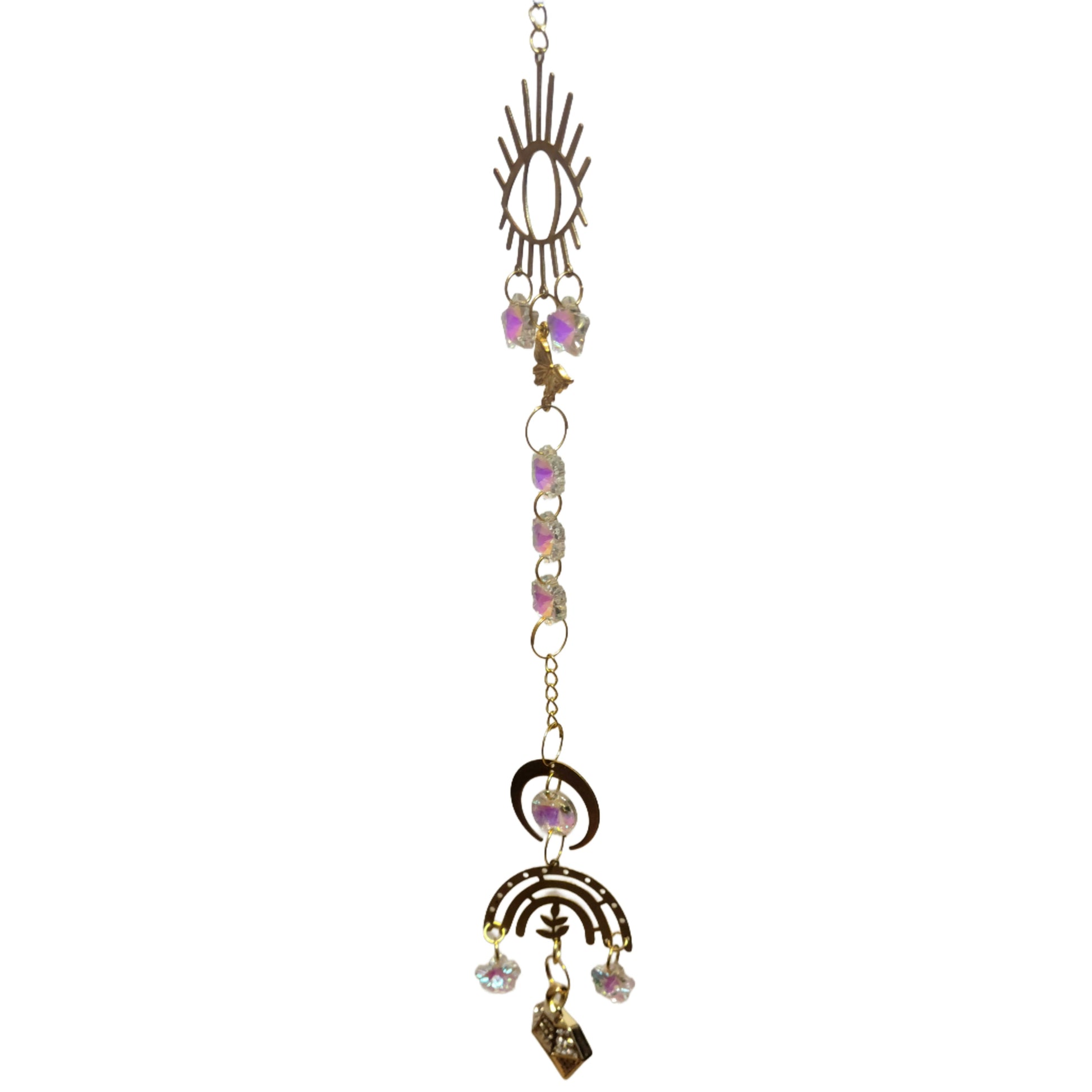 Suncatcher- Eye & Rainbow w/ Diamond Bottom Piece My DIY Crafts
