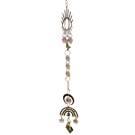 Suncatcher- Eye & Rainbow w/ Diamond Bottom Piece My DIY Crafts