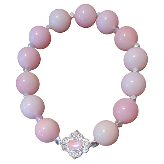 Bodhi Bracelet- Pink w/ Silver Spacers & Big Pink Charm My DIY Crafts