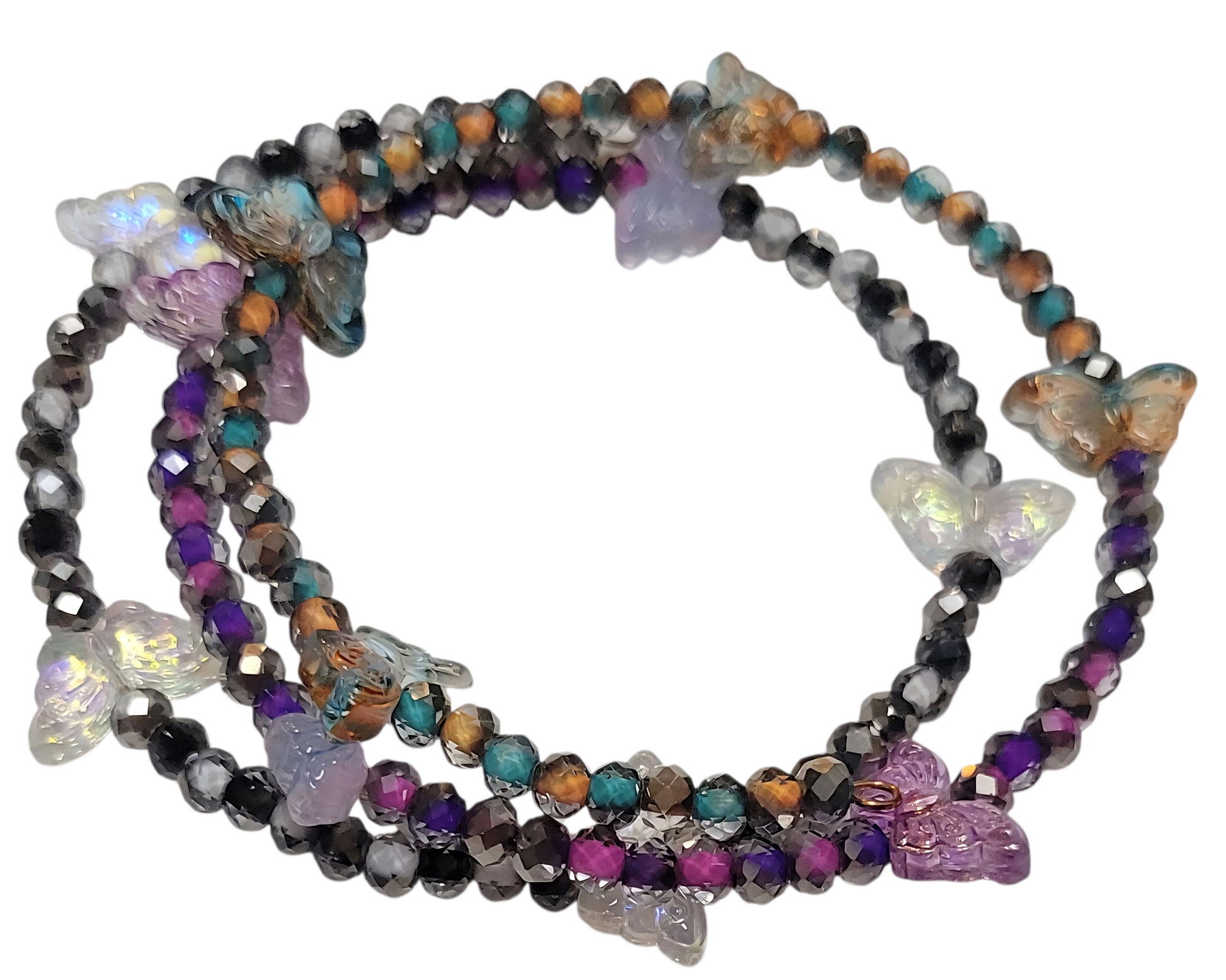 Glass Bead Bracelet- Wrap-Around butterfly My DIY Crafts