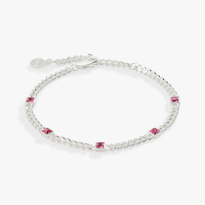 October Birthstone Rose Curb Chain Bracelet ALEX AND ANI