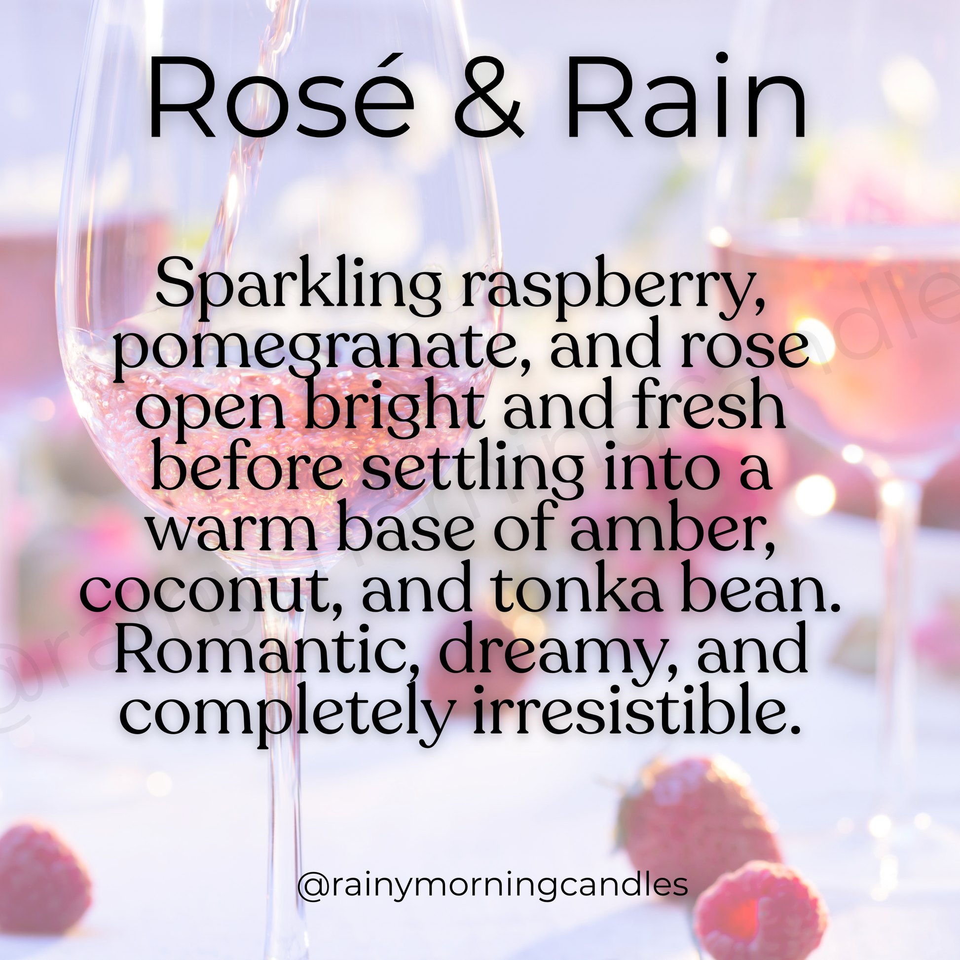 Rosé & Rain | Wax Melts Rainy Morning Candles