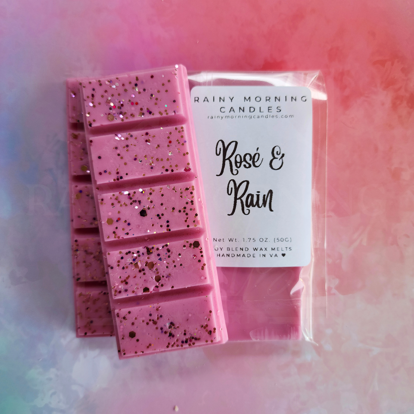 Rosé & Rain | Wax Melts Rainy Morning Candles