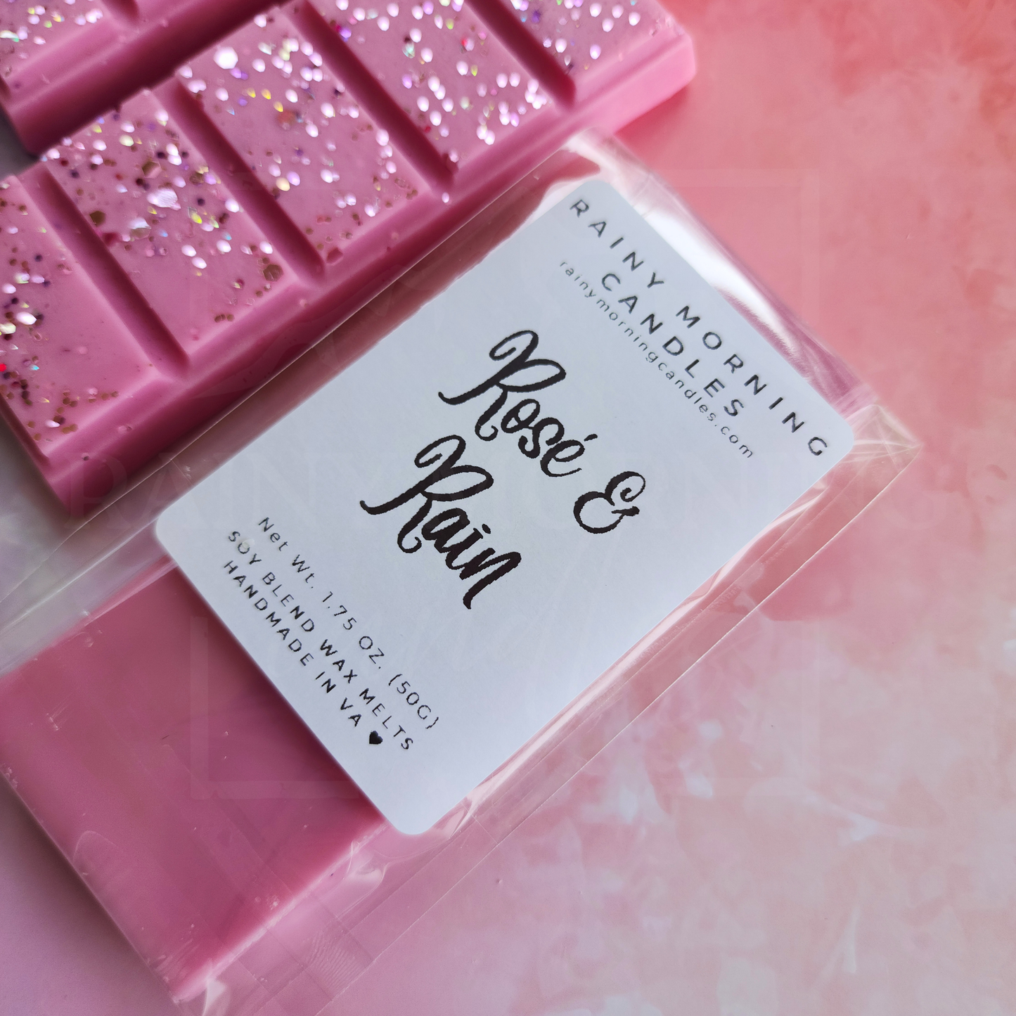 Rosé & Rain | Wax Melts Rainy Morning Candles