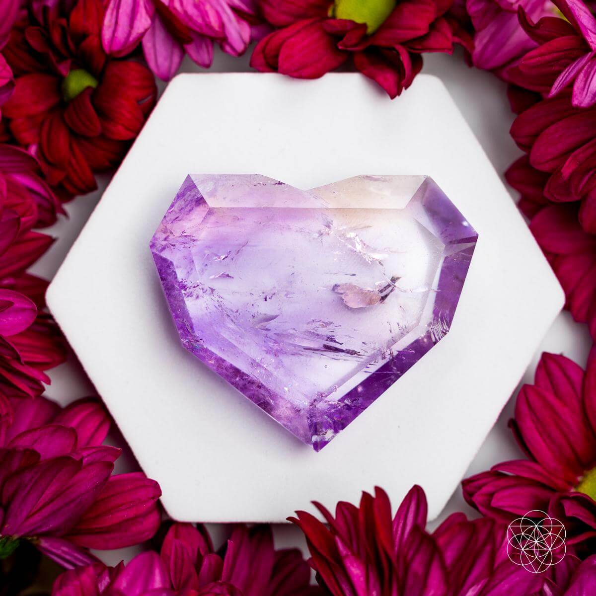 Royal Diamond Heart - Brazilian Amethyst for Manifestation Conscious Items