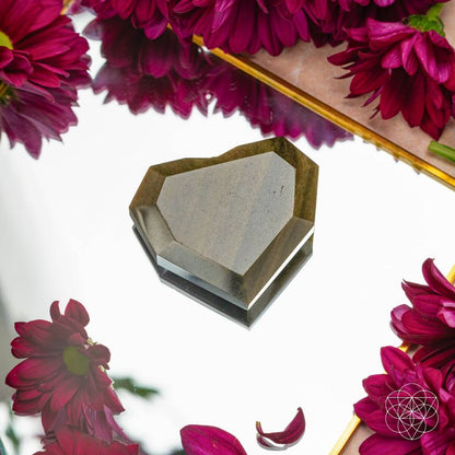 Royal Diamond Heart - Mexican Gold Obsidian for Protection Conscious Items