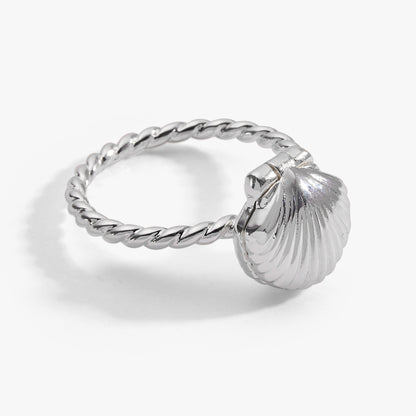 Salt + Sea 'Seashells Are Love Letters In The Sand' Locket Ring ALEX AND ANI