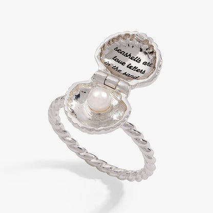Salt + Sea 'Seashells Are Love Letters In The Sand' Locket Ring ALEX AND ANI