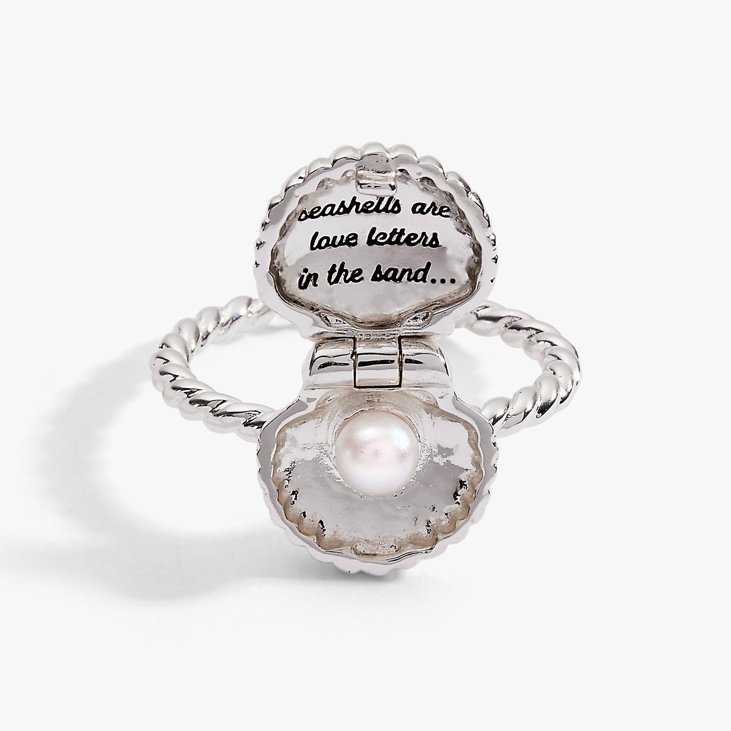Salt + Sea 'Seashells Are Love Letters In The Sand' Locket Ring ALEX AND ANI