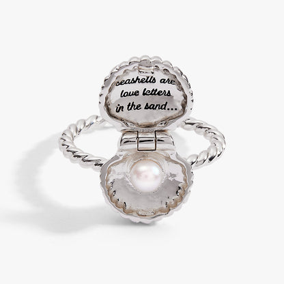 Salt + Sea 'Seashells Are Love Letters In The Sand' Locket Ring ALEX AND ANI
