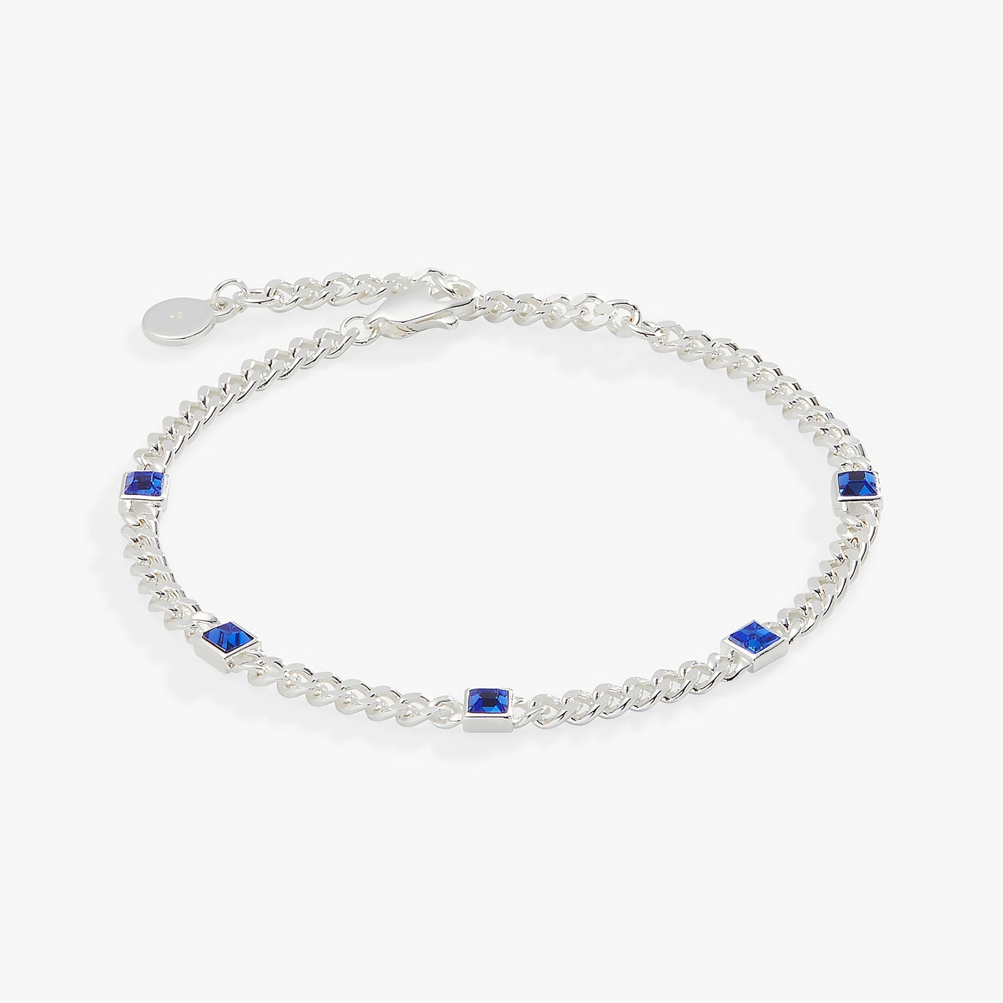 September Birthstone Sapphire Curb Chain Bracelet ALEX AND ANI