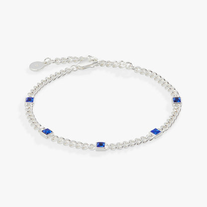 September Birthstone Sapphire Curb Chain Bracelet ALEX AND ANI