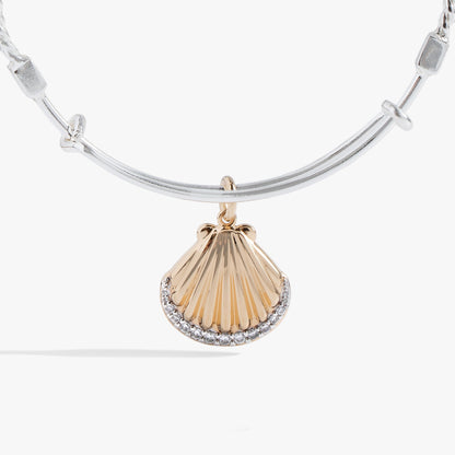 Textured Scallop Seashell Charm Bangle ALEX AND ANI