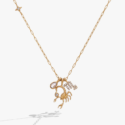 Scorpio Zodiac Charm Cluster Necklace ALEX AND ANI