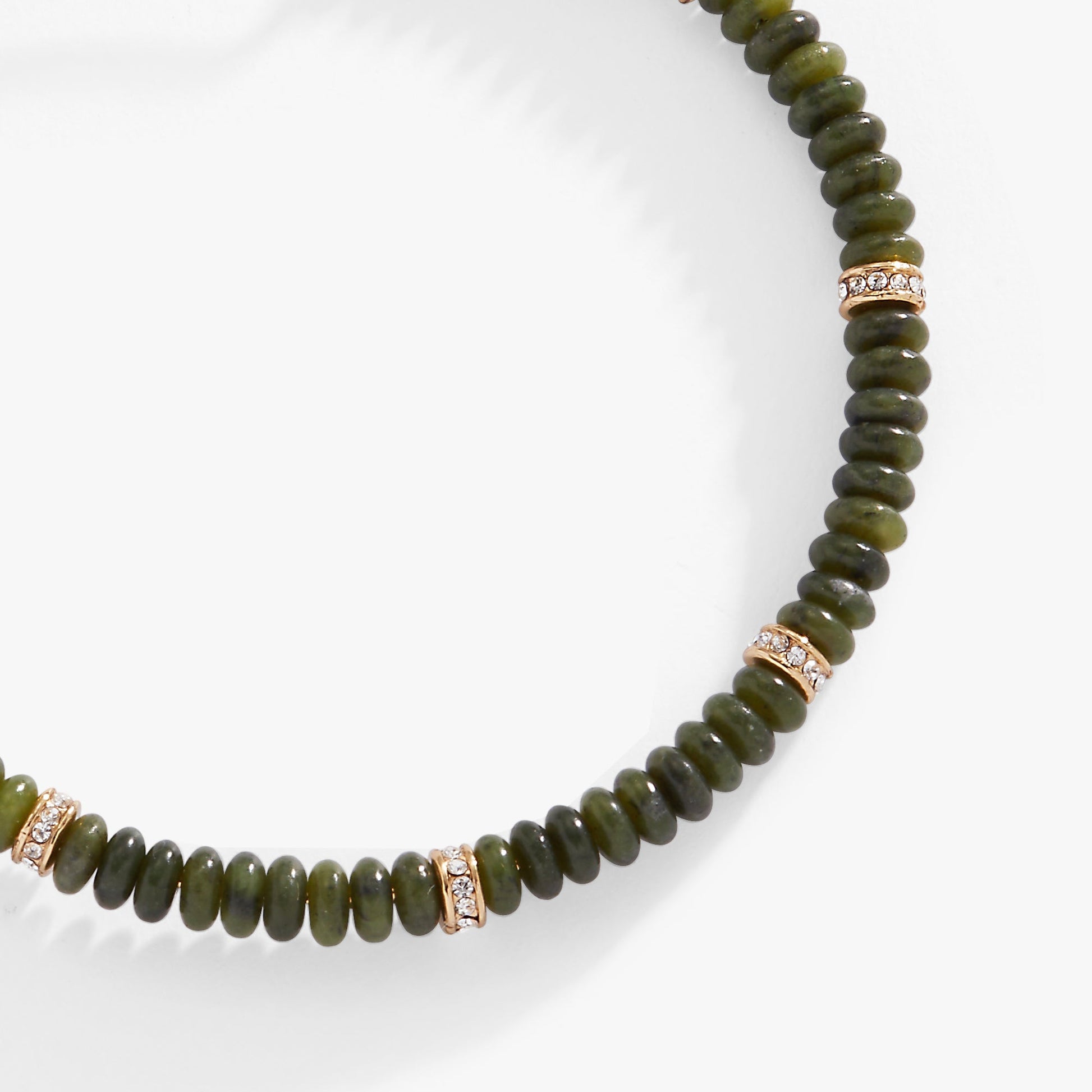 Green Semi-Precious Rondelle Beaded Bangle ALEX AND ANI