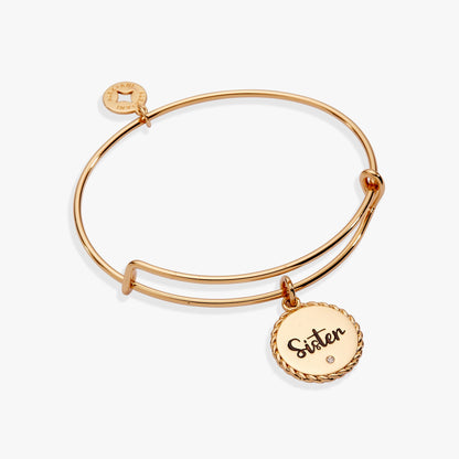 Sister 'Woven Together By Unbreakable Bonds' Charm Bangle ALEX AND ANI