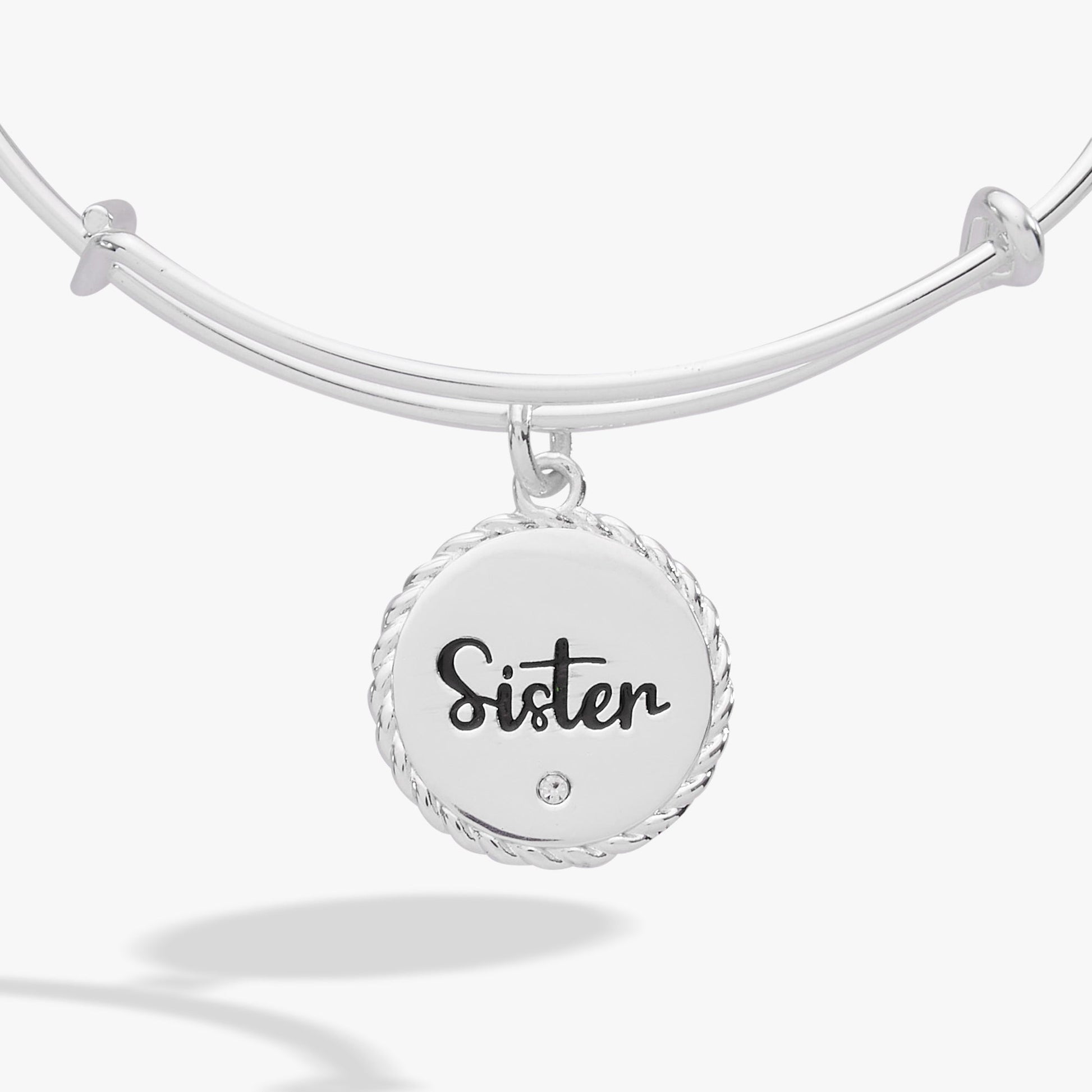 Sister 'Woven Together By Unbreakable Bonds' Charm Bangle ALEX AND ANI