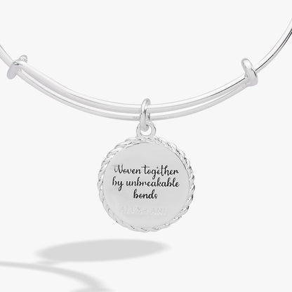 Sister 'Woven Together By Unbreakable Bonds' Charm Bangle ALEX AND ANI