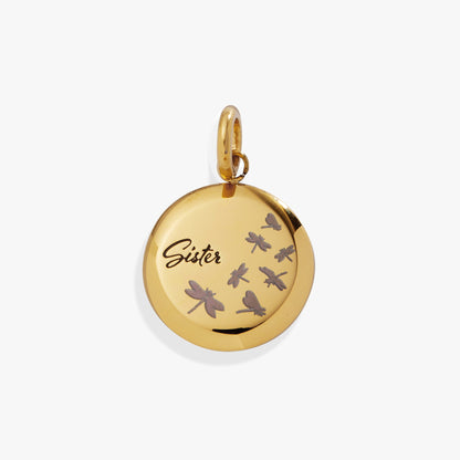 Sister Dragonfly Disc Charm ALEX AND ANI