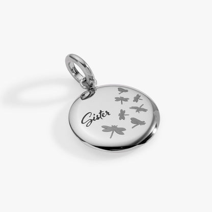Sister Dragonfly Disc Charm ALEX AND ANI