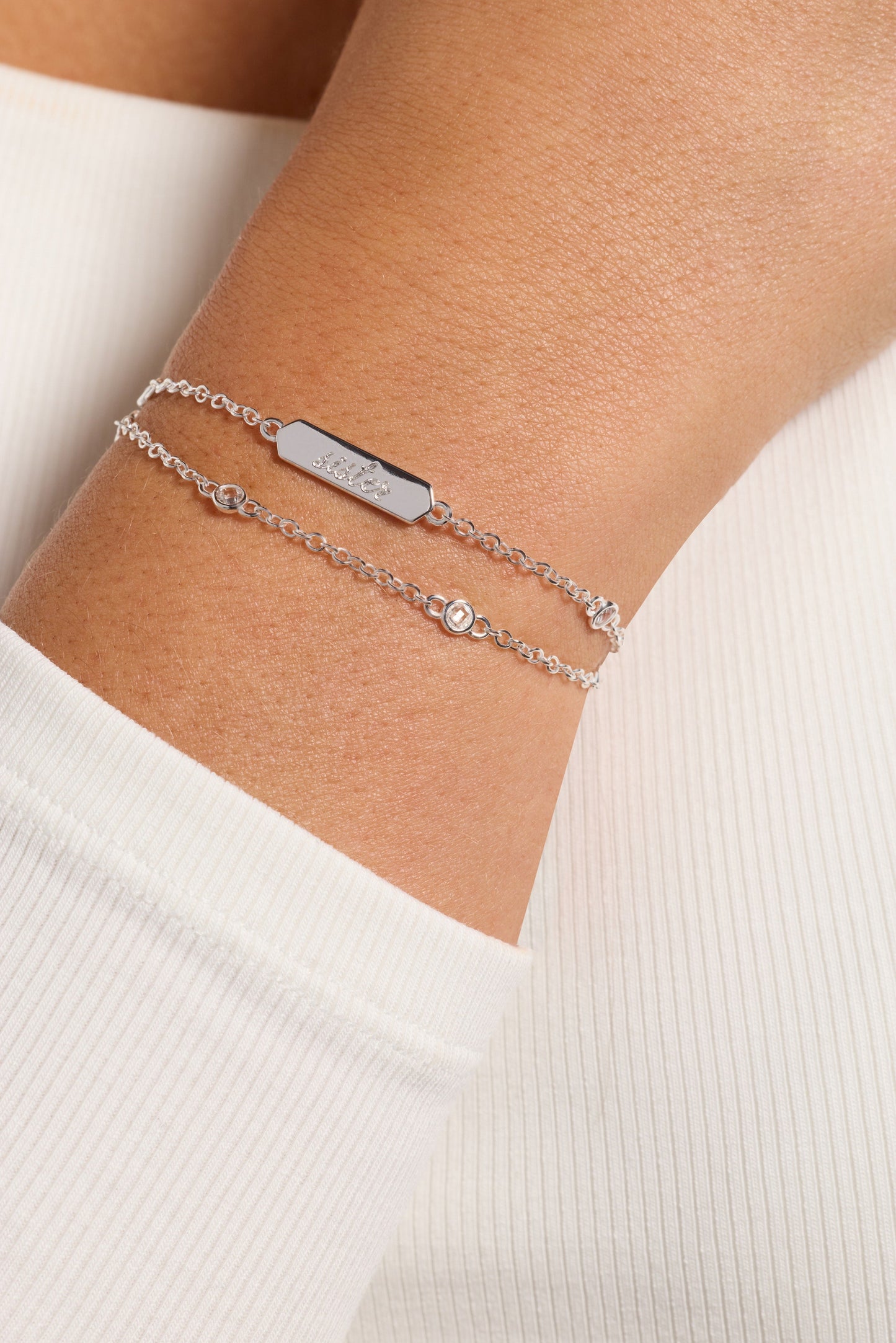 Sister Infinity Chain Double Strand Bracelet ALEX AND ANI