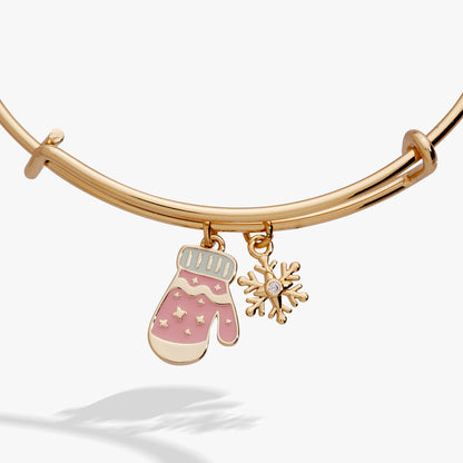 Winter Wonderland Mitten and Snowflake Charm Bangle ALEX AND ANI