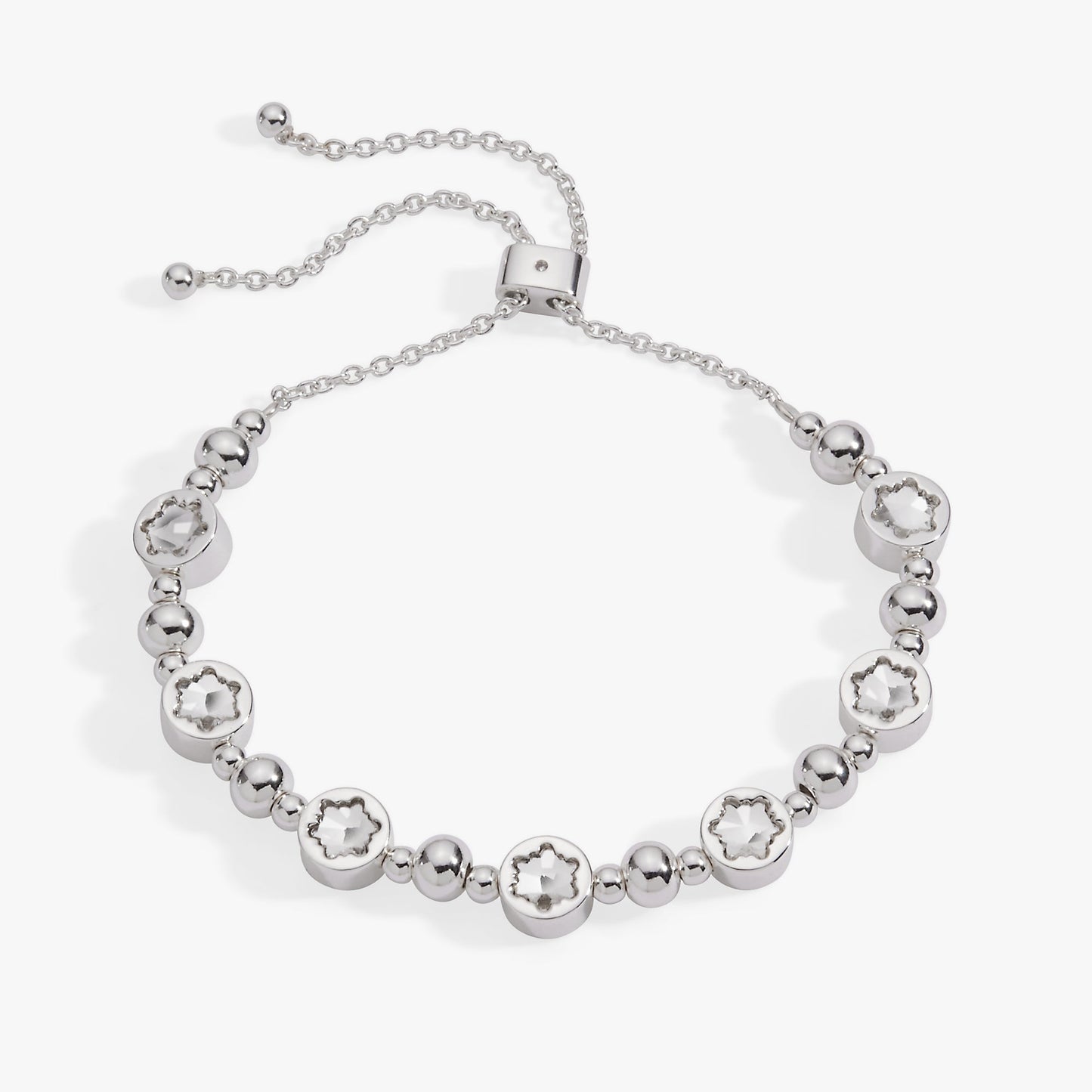 Crystal Snowflake Beaded Bolo Bracelet ALEX AND ANI
