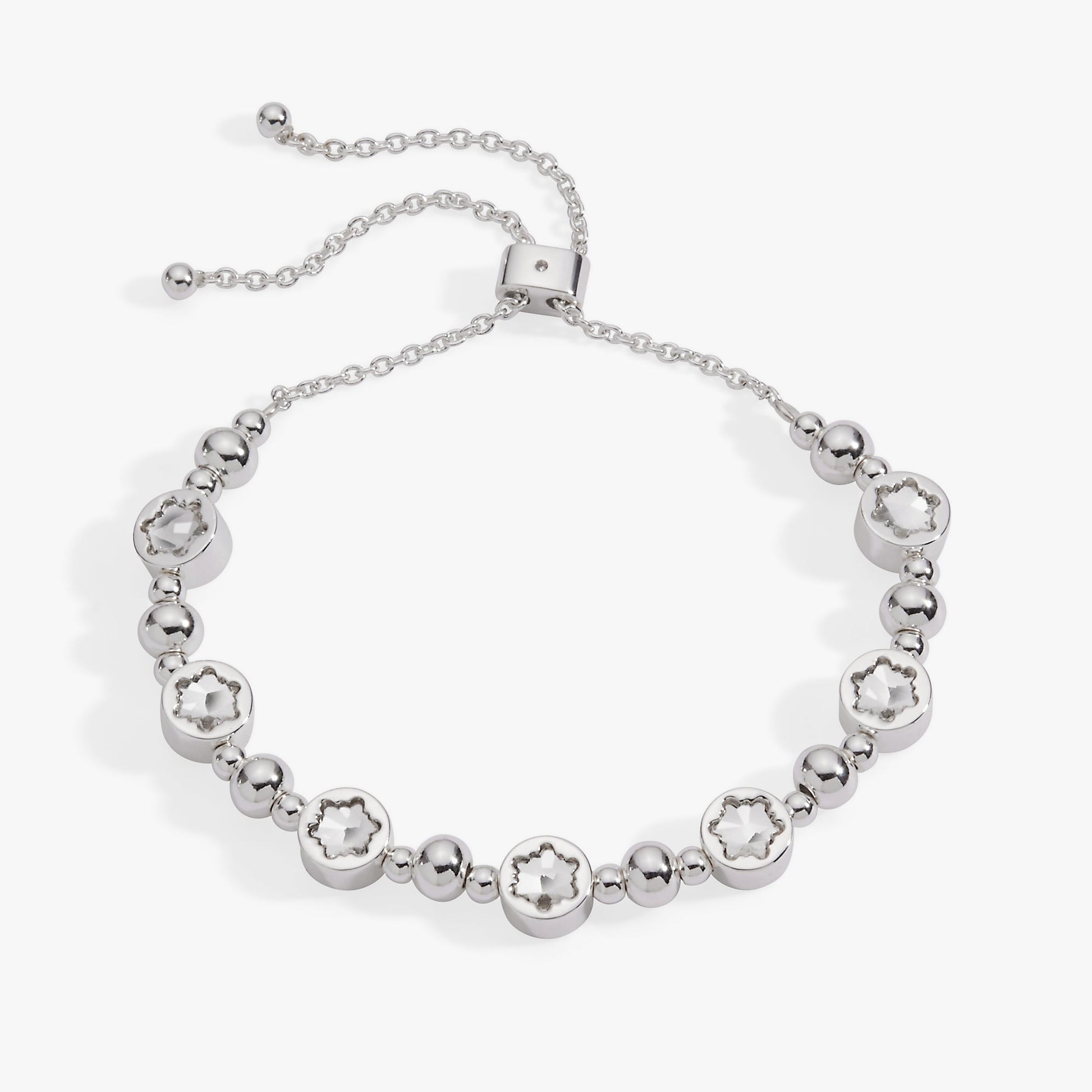 Crystal Snowflake Beaded Bolo Bracelet ALEX AND ANI