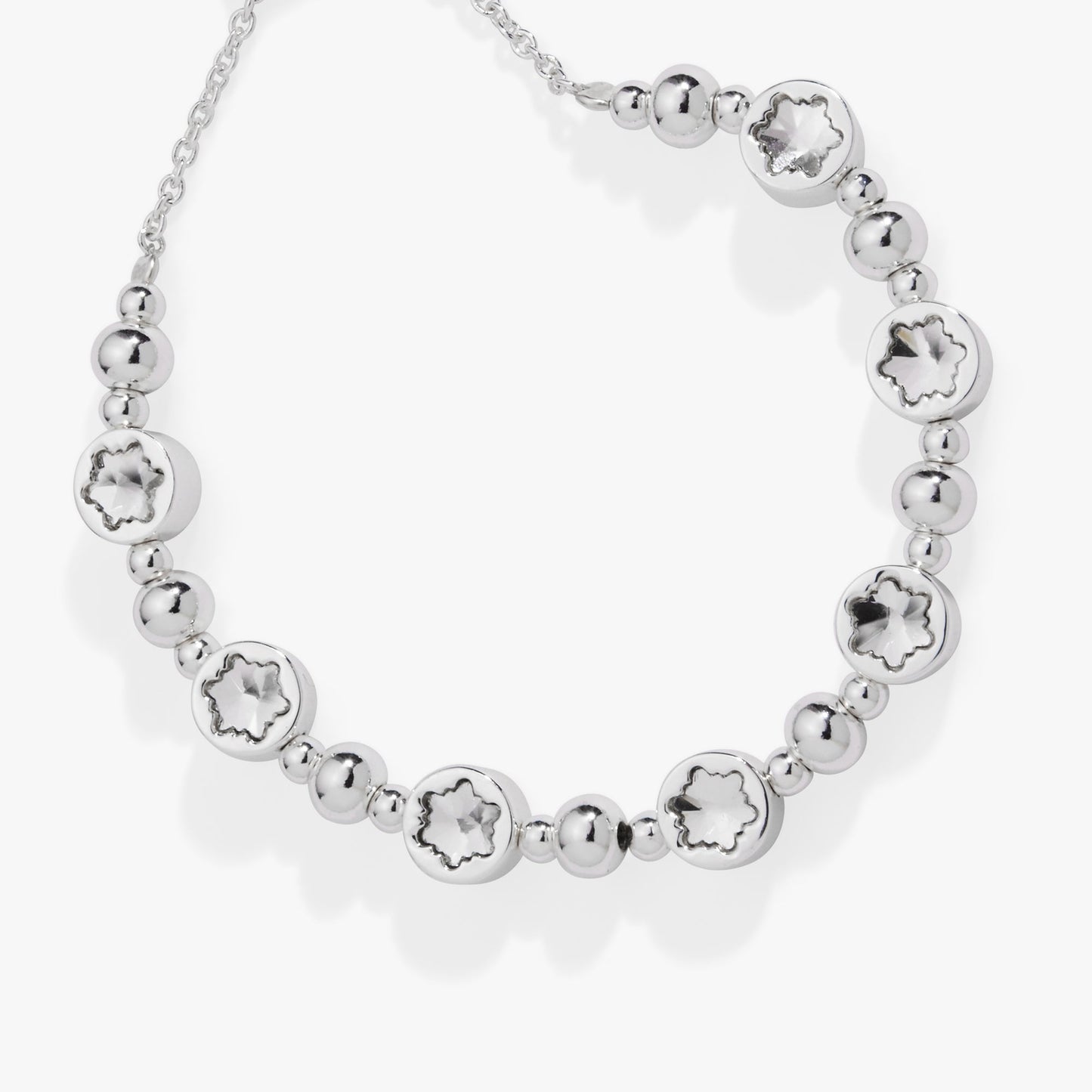 Crystal Snowflake Beaded Bolo Bracelet ALEX AND ANI