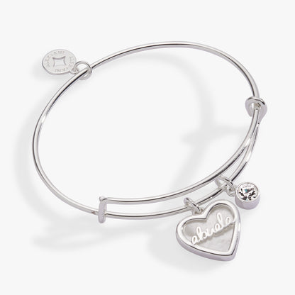 Abuela Mother of Pearl Heart Charm Bangle ALEX AND ANI