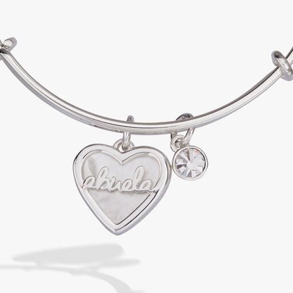Abuela Mother of Pearl Heart Charm Bangle ALEX AND ANI